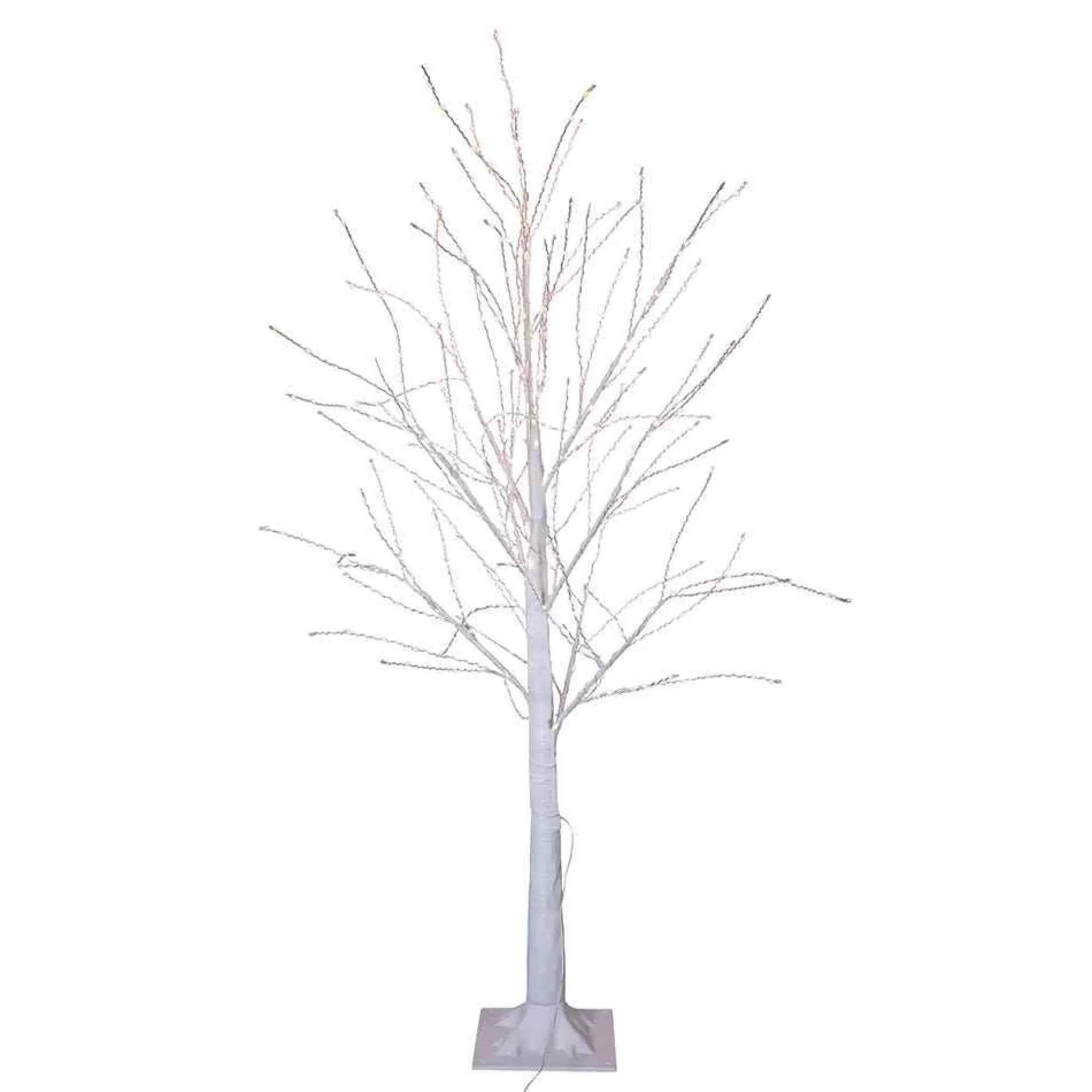Kurt Adler 4-Foot Winter White Twig Tree With 500 Warm White Lights