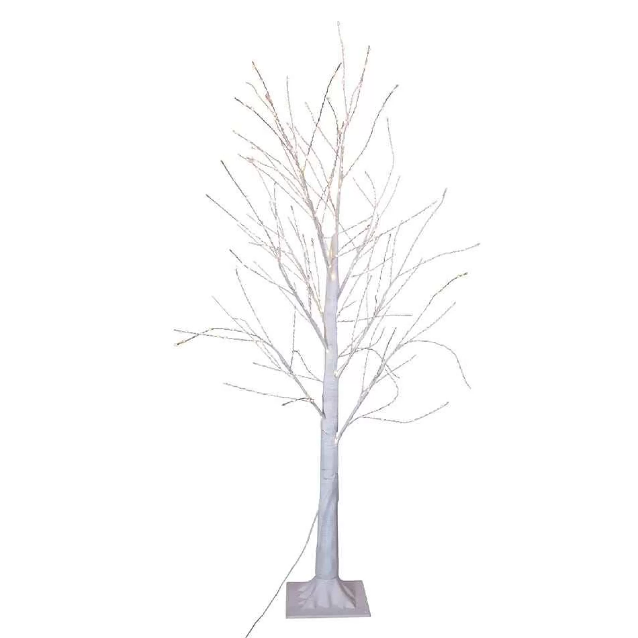 Kurt Adler 4-Foot Winter White Twig Tree With 500 Warm White Lights