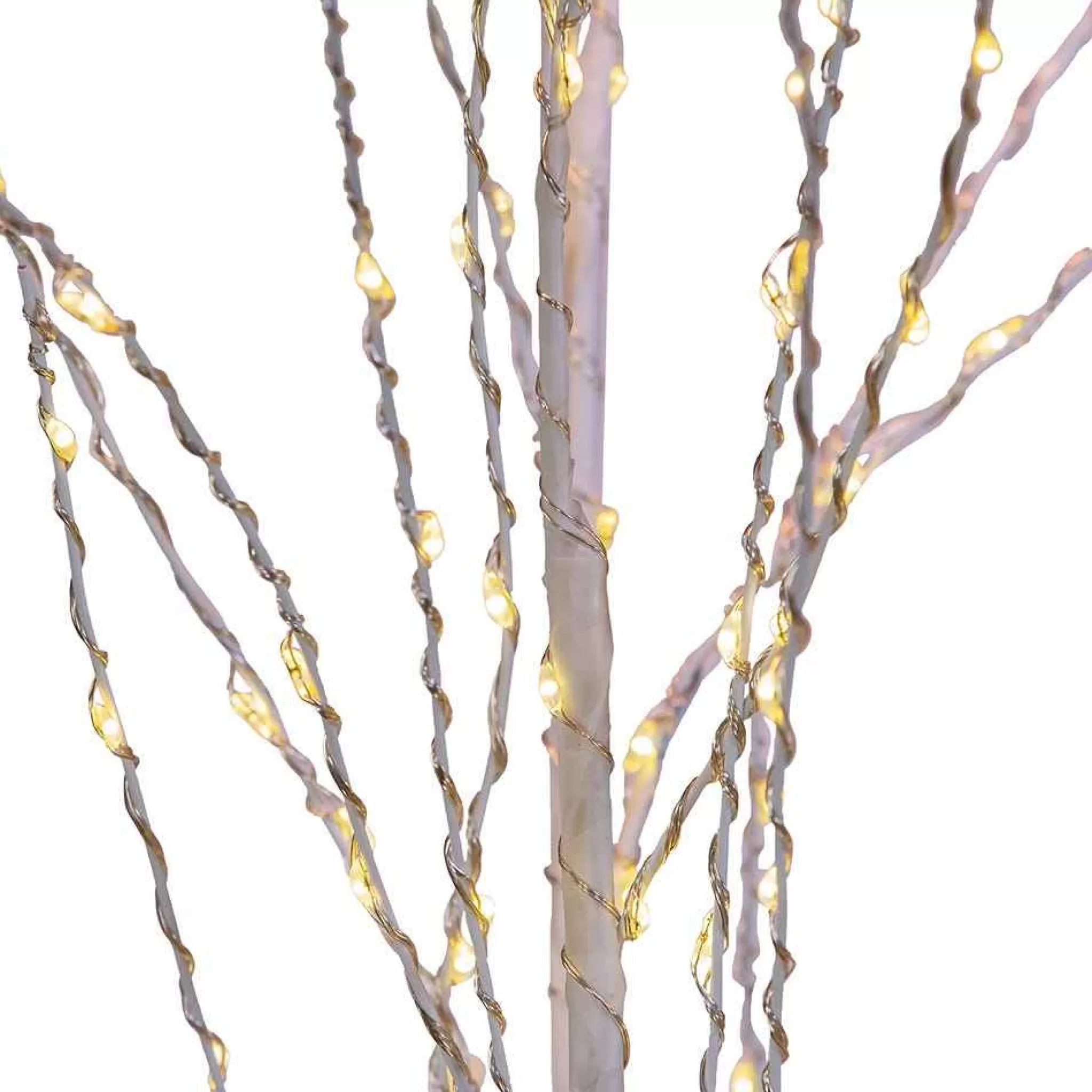Kurt Adler 4-Foot Winter White Twig Tree With 500 Warm White Lights