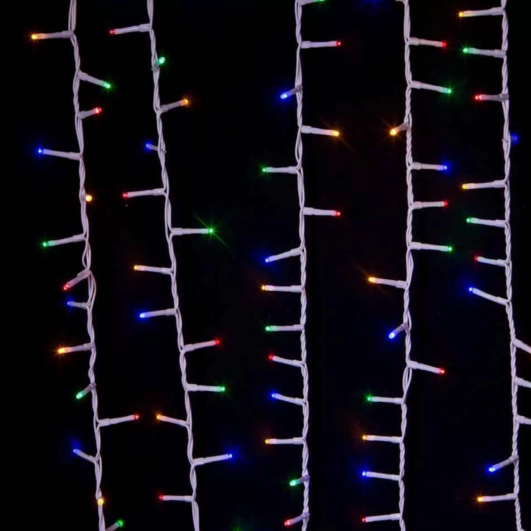 Kurt Adler 600-Light 49.2-Foot Multicolored Led White Wire Rice Light Set