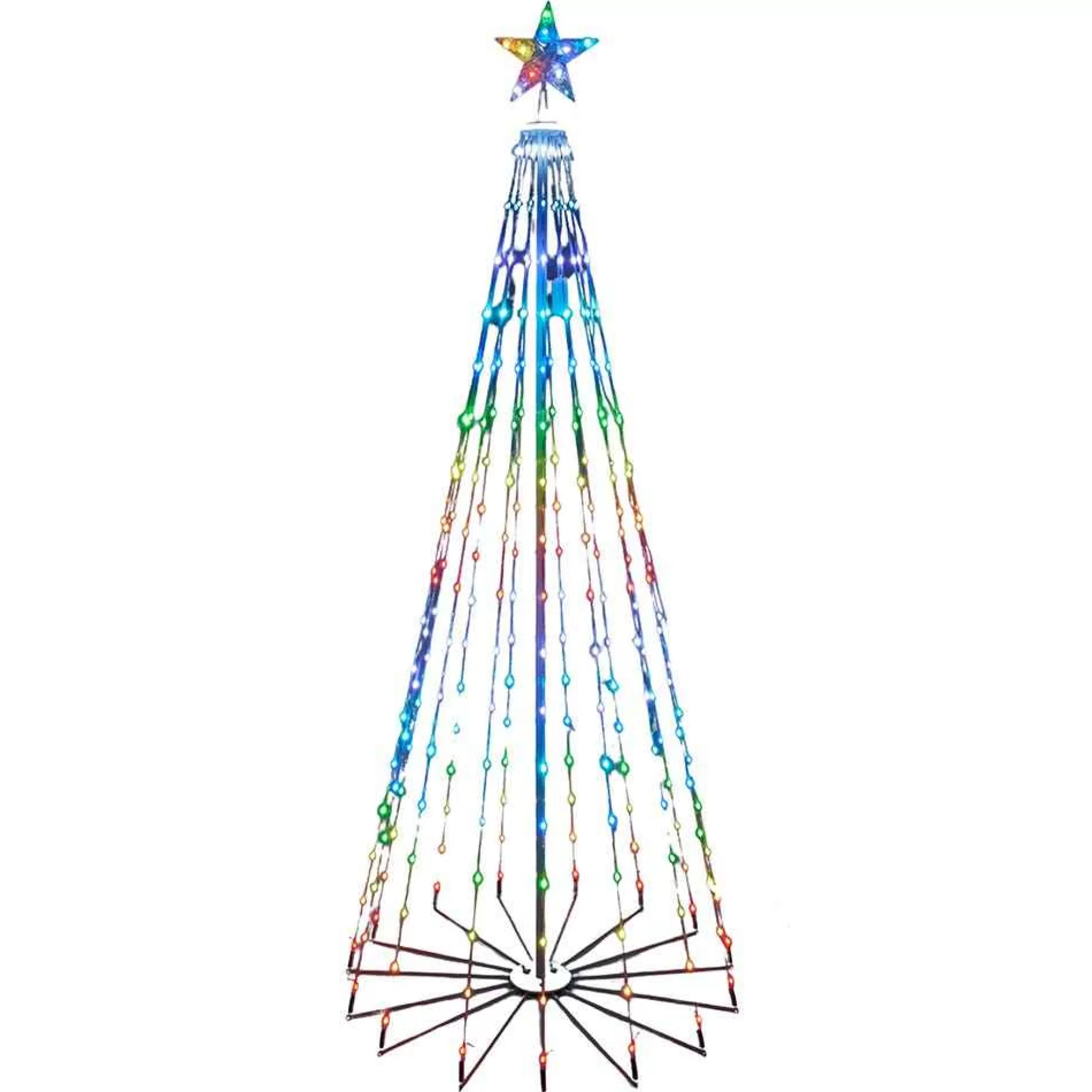Kurt Adler 6 Foot Pre-Lit Rgb Led Collapsible Decorated Tree