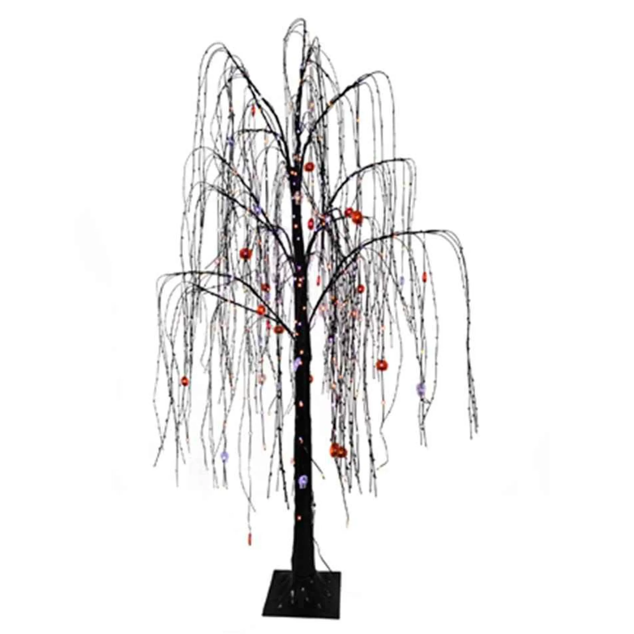 Kurt Adler 6 Foot Willow Tree With 320 Purple And Orange Fairy Lights