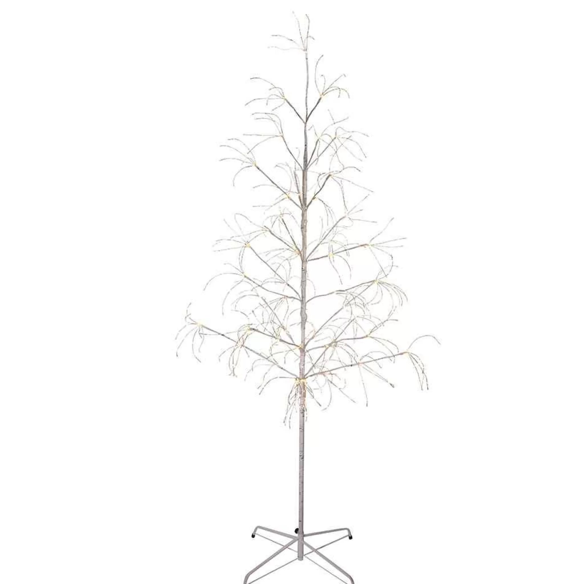 Kurt Adler 6-Foot White Birch Bark With Led Fairy Lights Tree