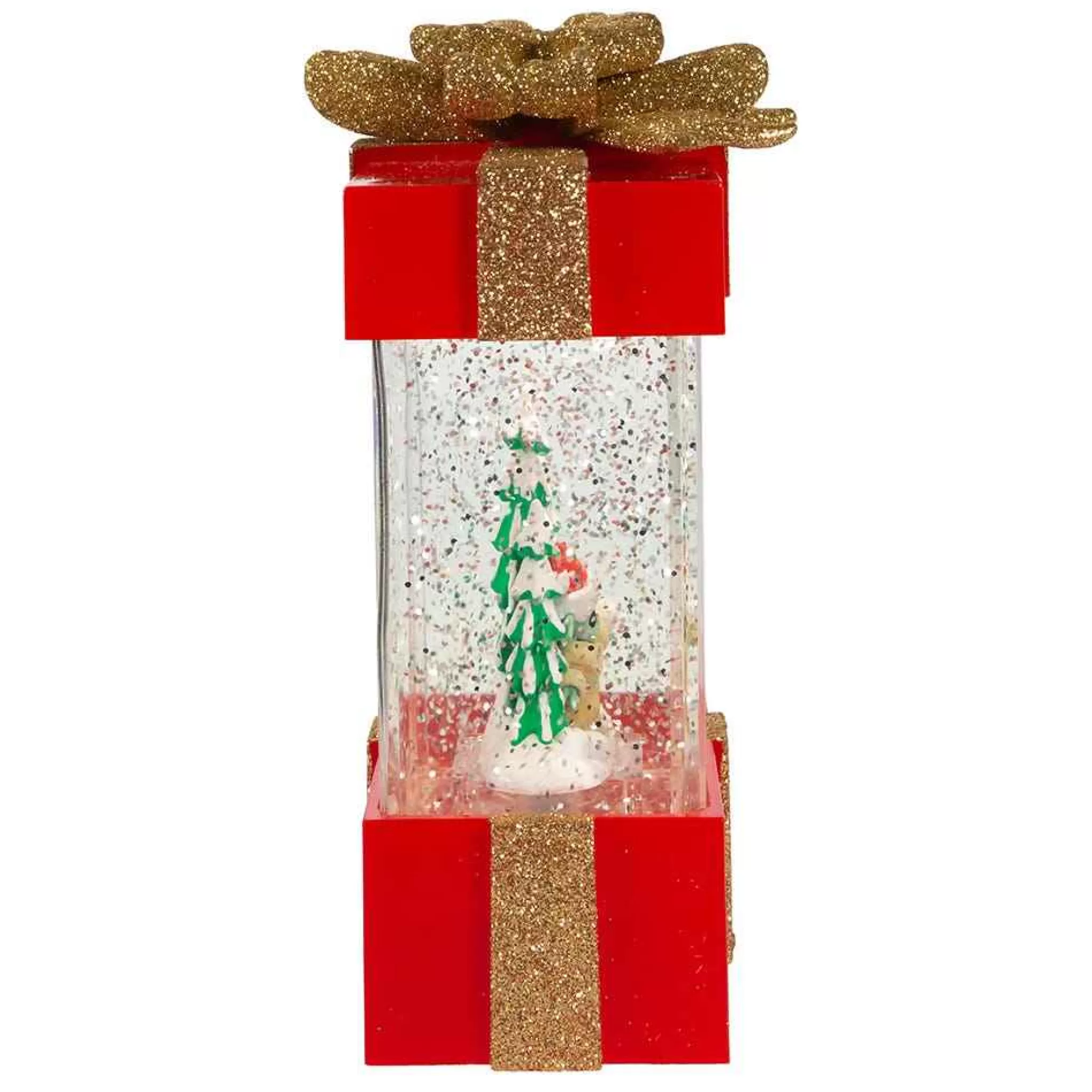 Kurt Adler 7-Inch Battery-Operated The Child And Tree Water Musical Gift Box Table Piece