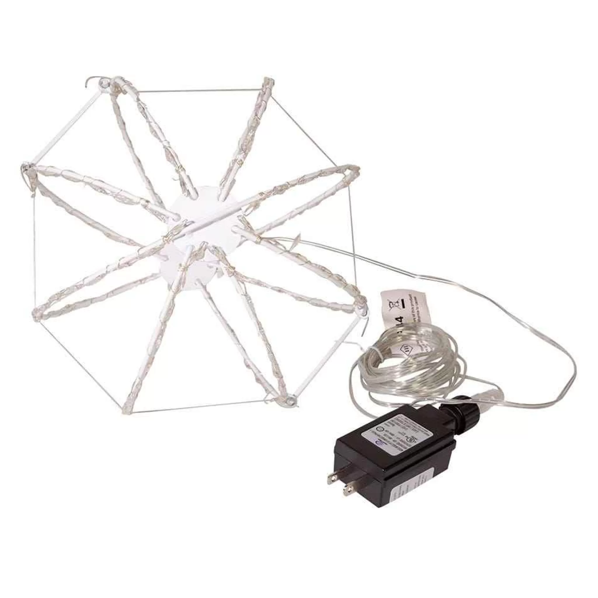 Kurt Adler 8-Inch Rgb Superbright Led Clear Wire Foldable Metal Sphere