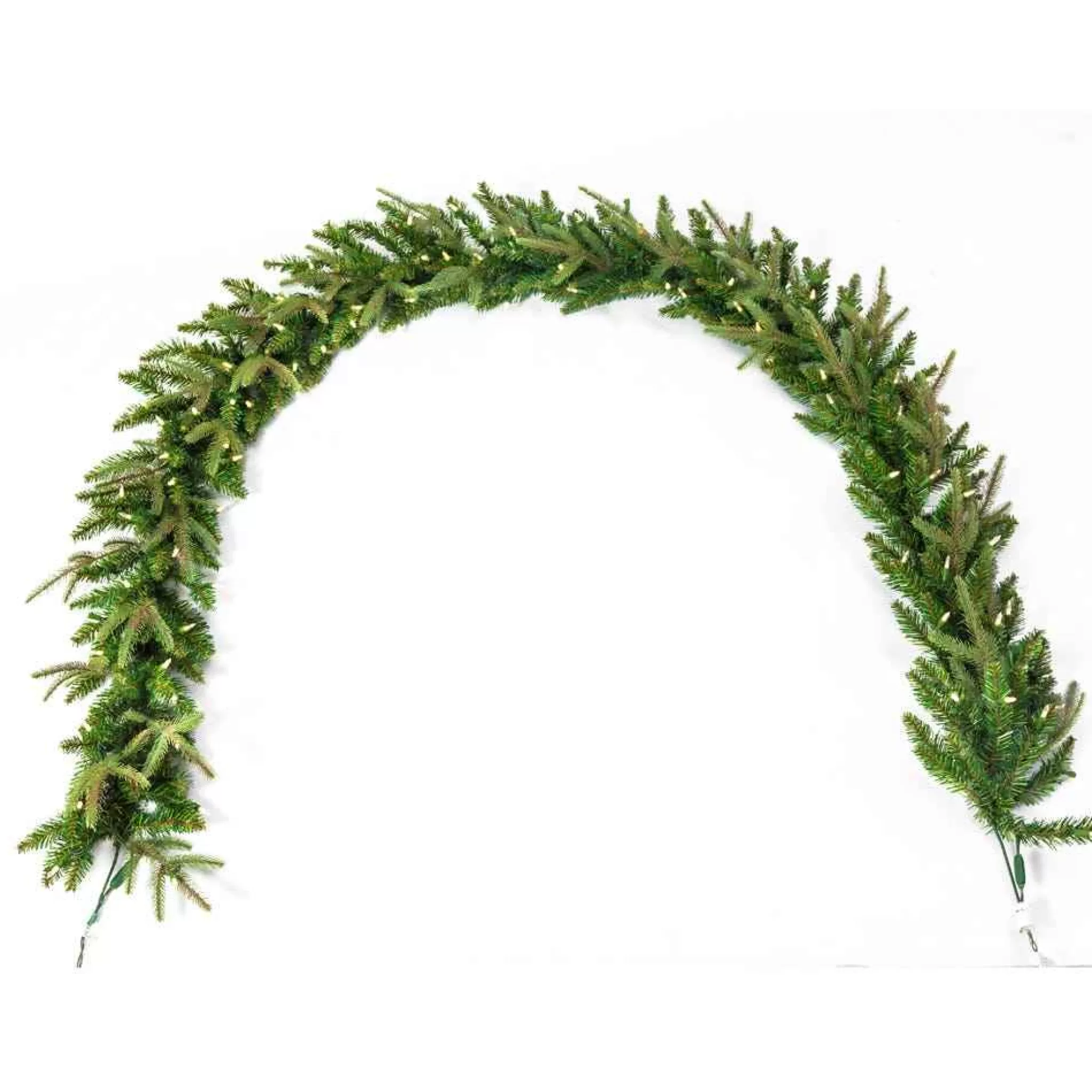 Kurt Adler 9-Foot Pre-Lit Warm White Led Grand Fir Garland
