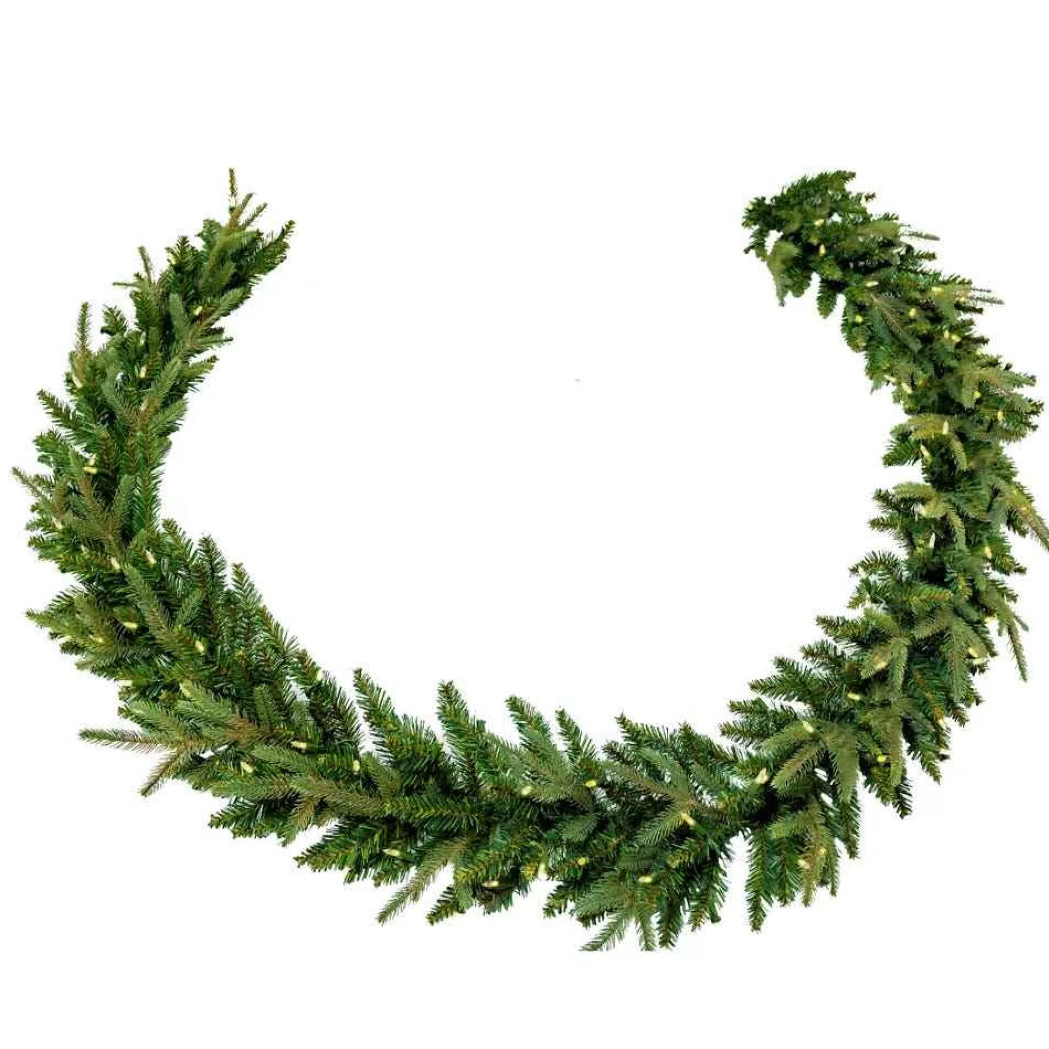 Kurt Adler 9-Foot Pre-Lit Warm White Led Grand Fir Garland