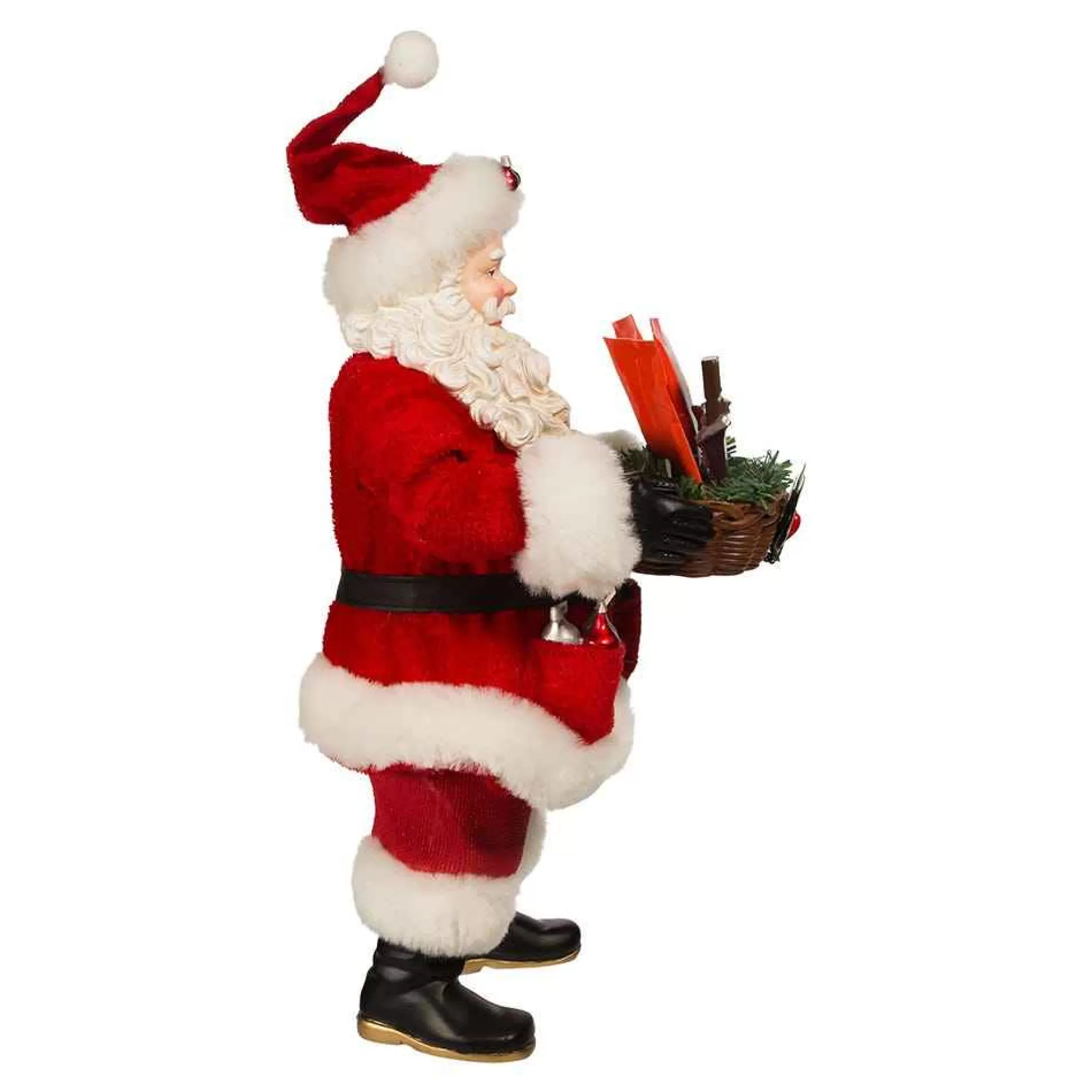 Kurt Adler Hershey Santa With Basket Tablepiece