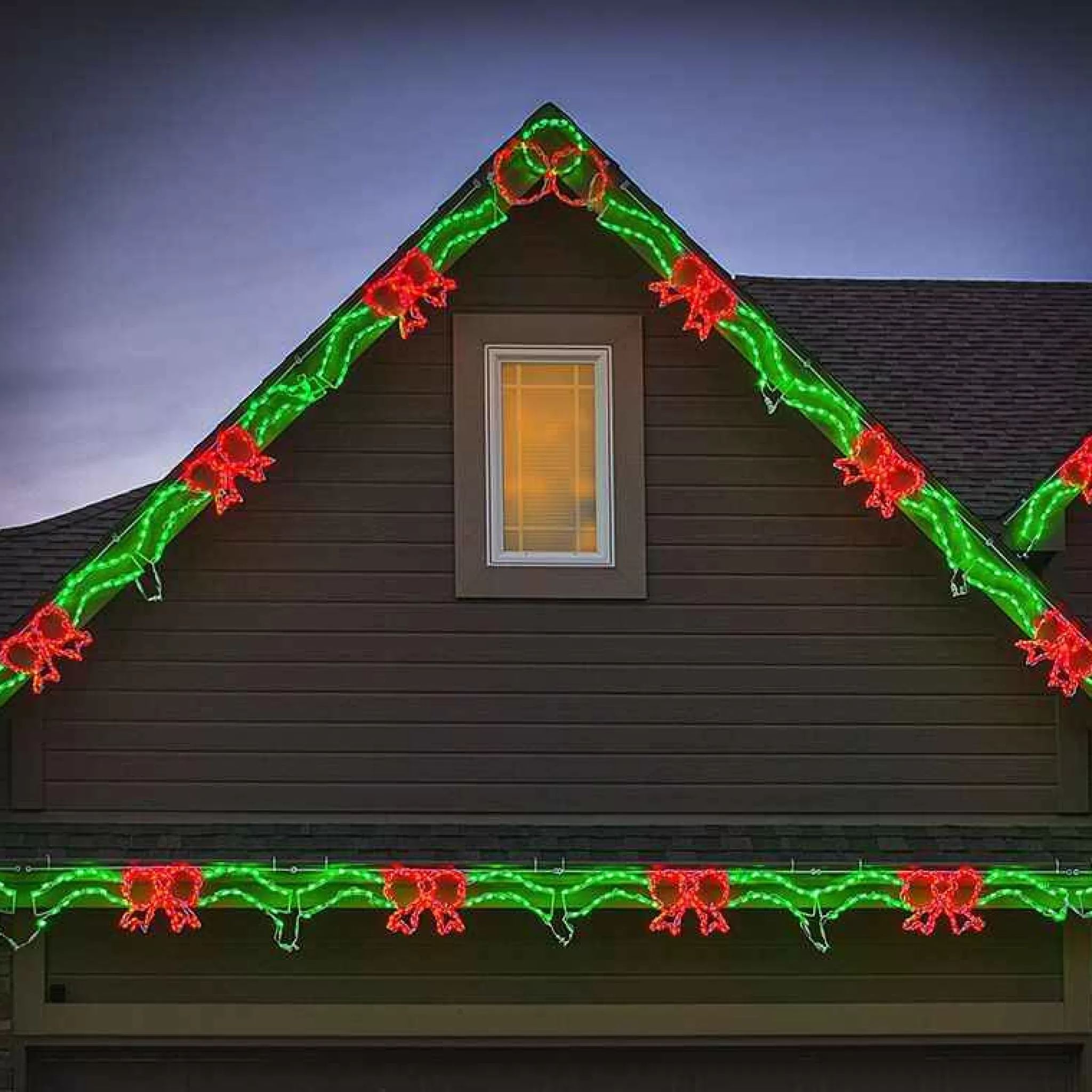 Brite Ideas Led Bow/Ribbon Linkable Red/Green #Led-Br44Rg