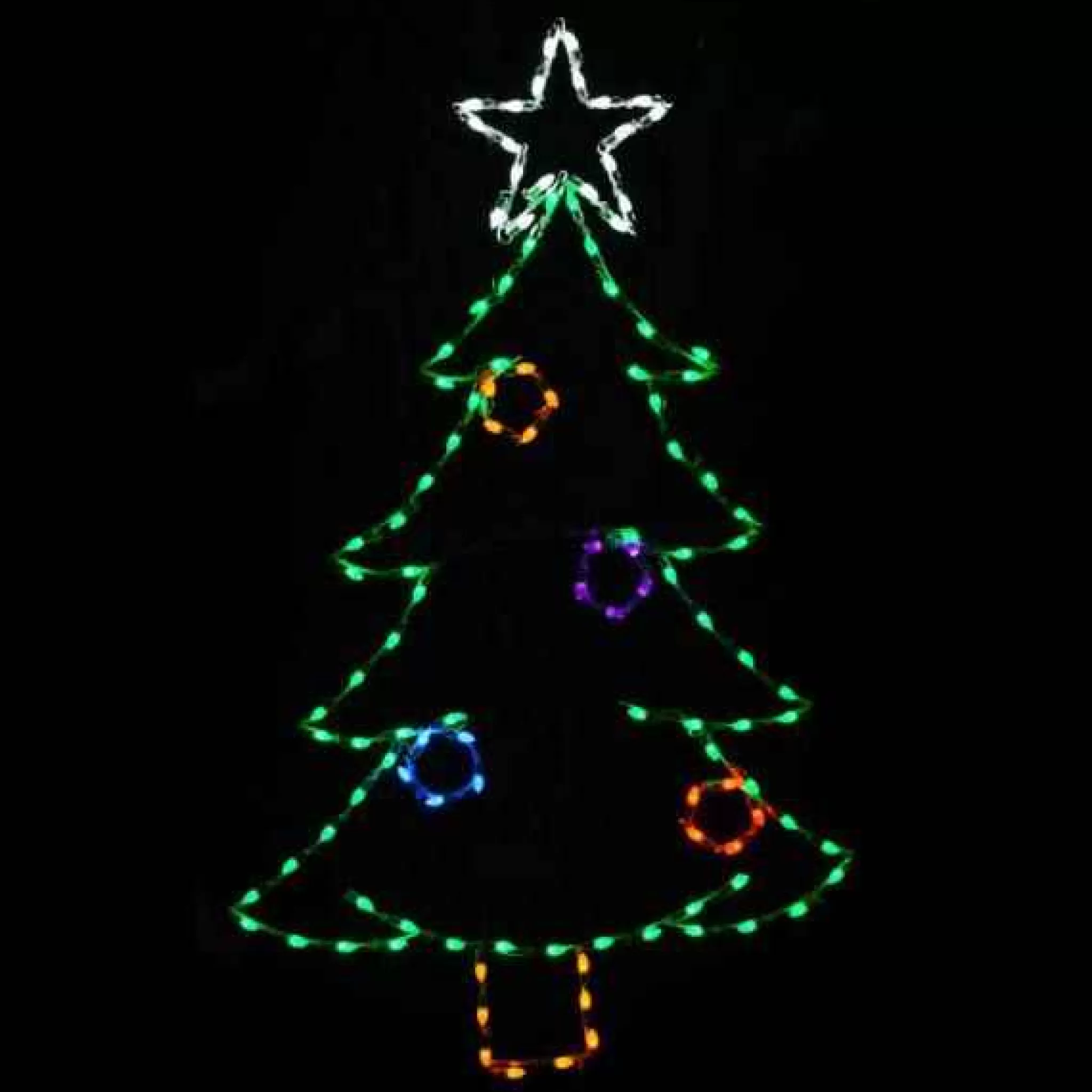 Brite Ideas Led C7 Christmas Tree W/ Ornaments #Led-C7Ct76