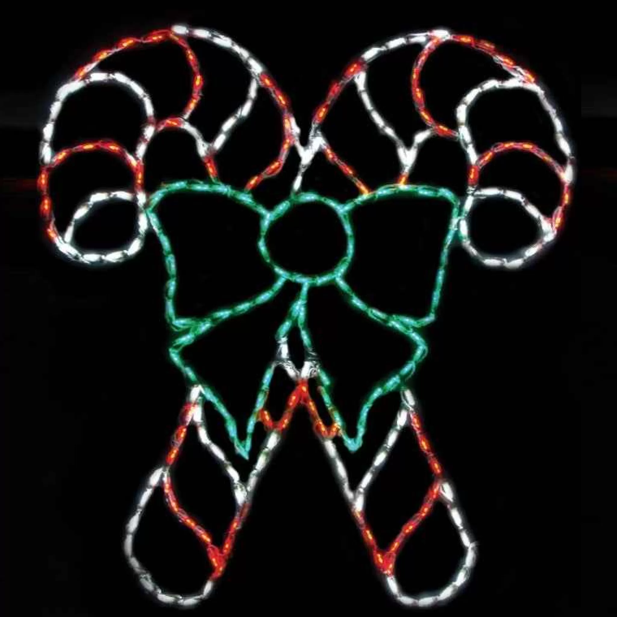 Brite Ideas Led Double Candy Canes With Bow #Led-Ccb260 *Set Of 2*