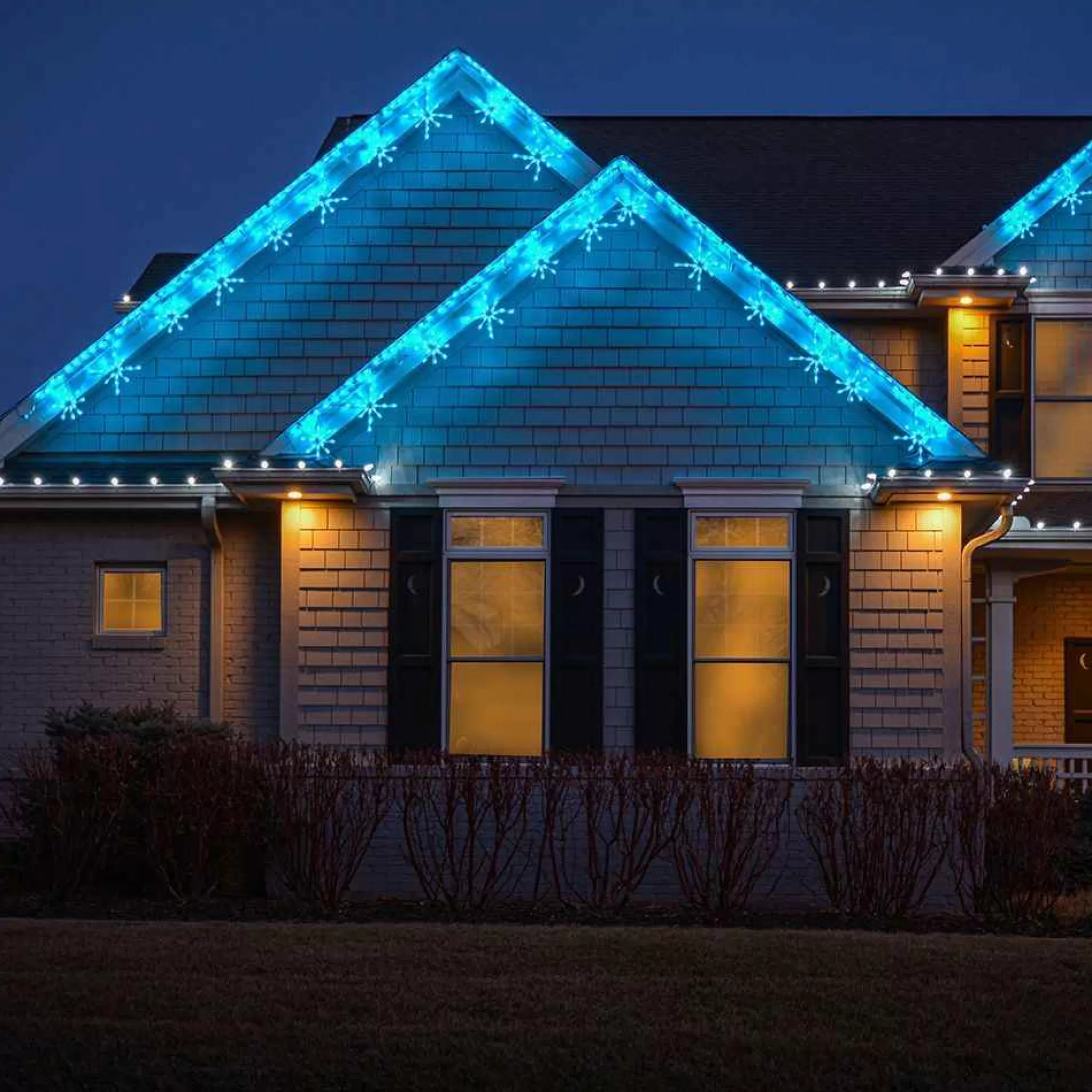 Brite Ideas Led Snowflake Freestyle Linkable (Ice Blue) - Set Of 12- #Led-Sfl44Ib
