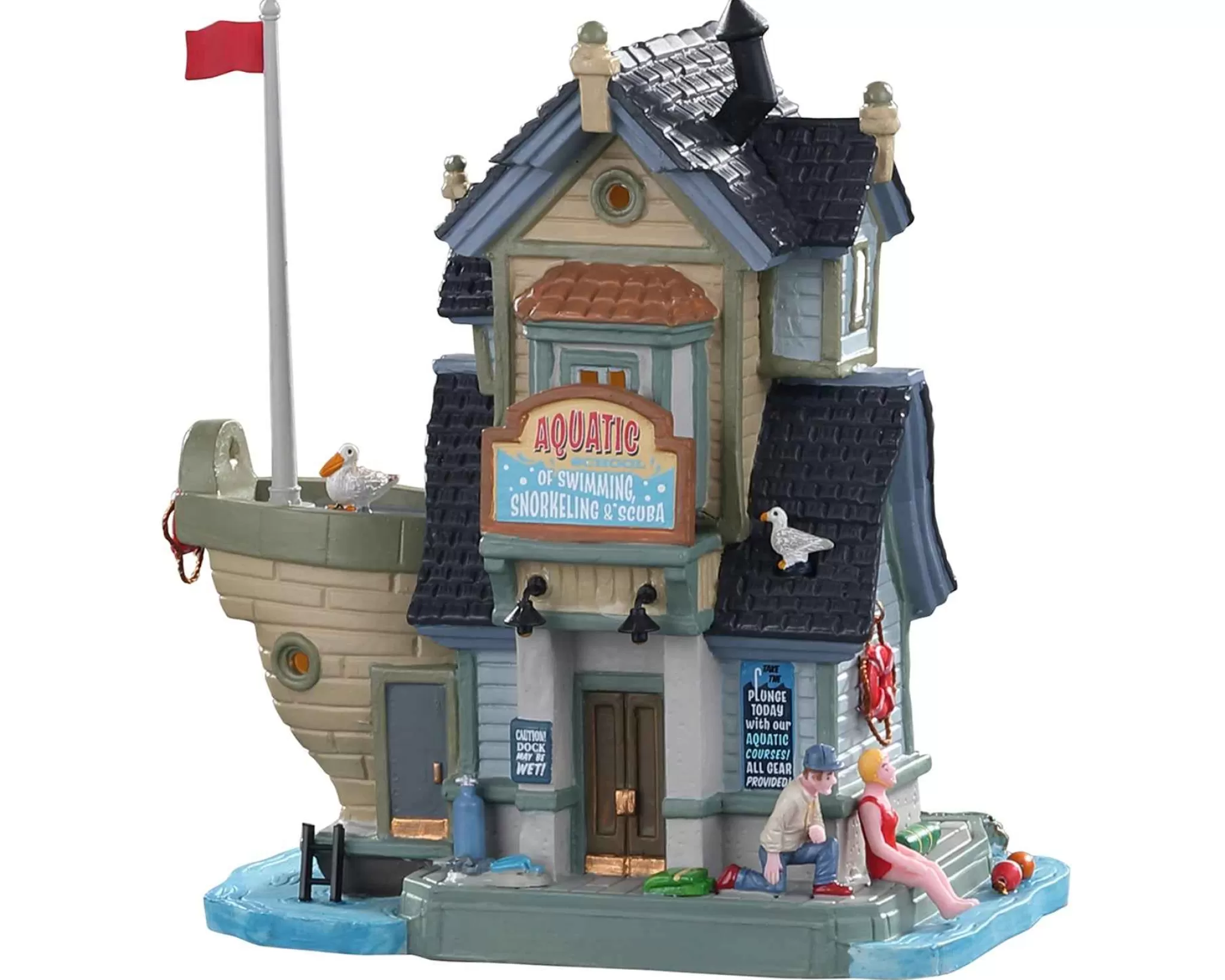 Lemax Village Collection Lemax Aquatic School Of Swimming, Snorkeling & Scuba #05629