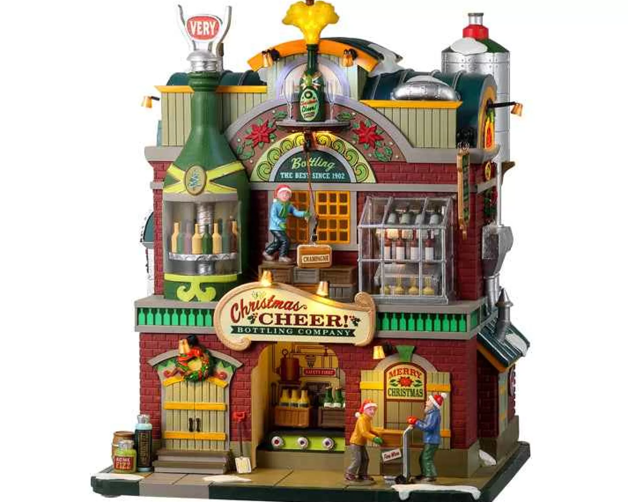 Lemax Village Collection Christmas Cheer Bottling Company, With 4.5V Adaptor #25858