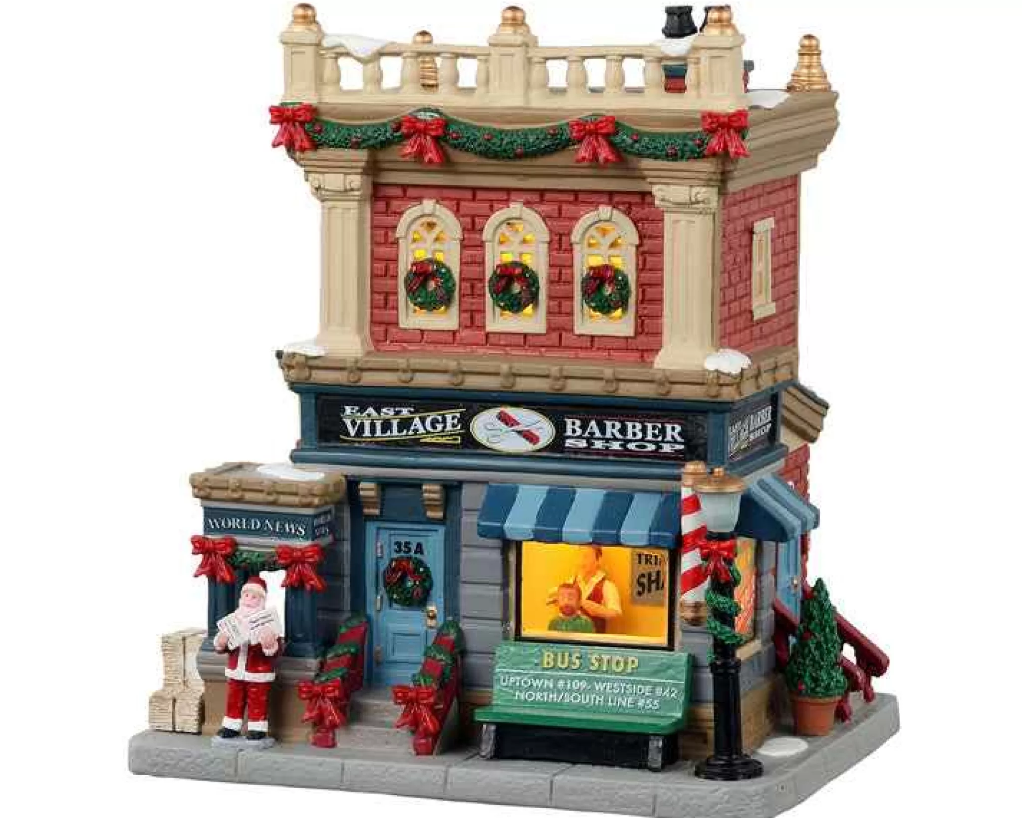 Lemax Village Collection East Village Barber Shop #15771