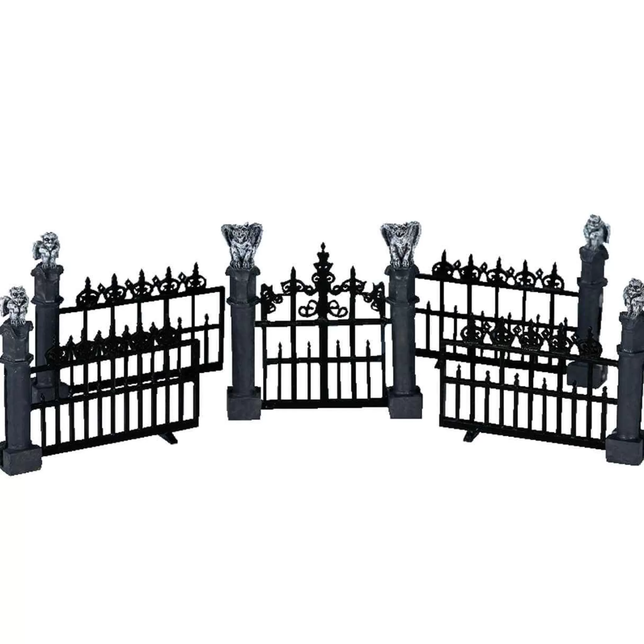 Lemax Village Collection Gargoyle Fence, Set Of 5 #44139