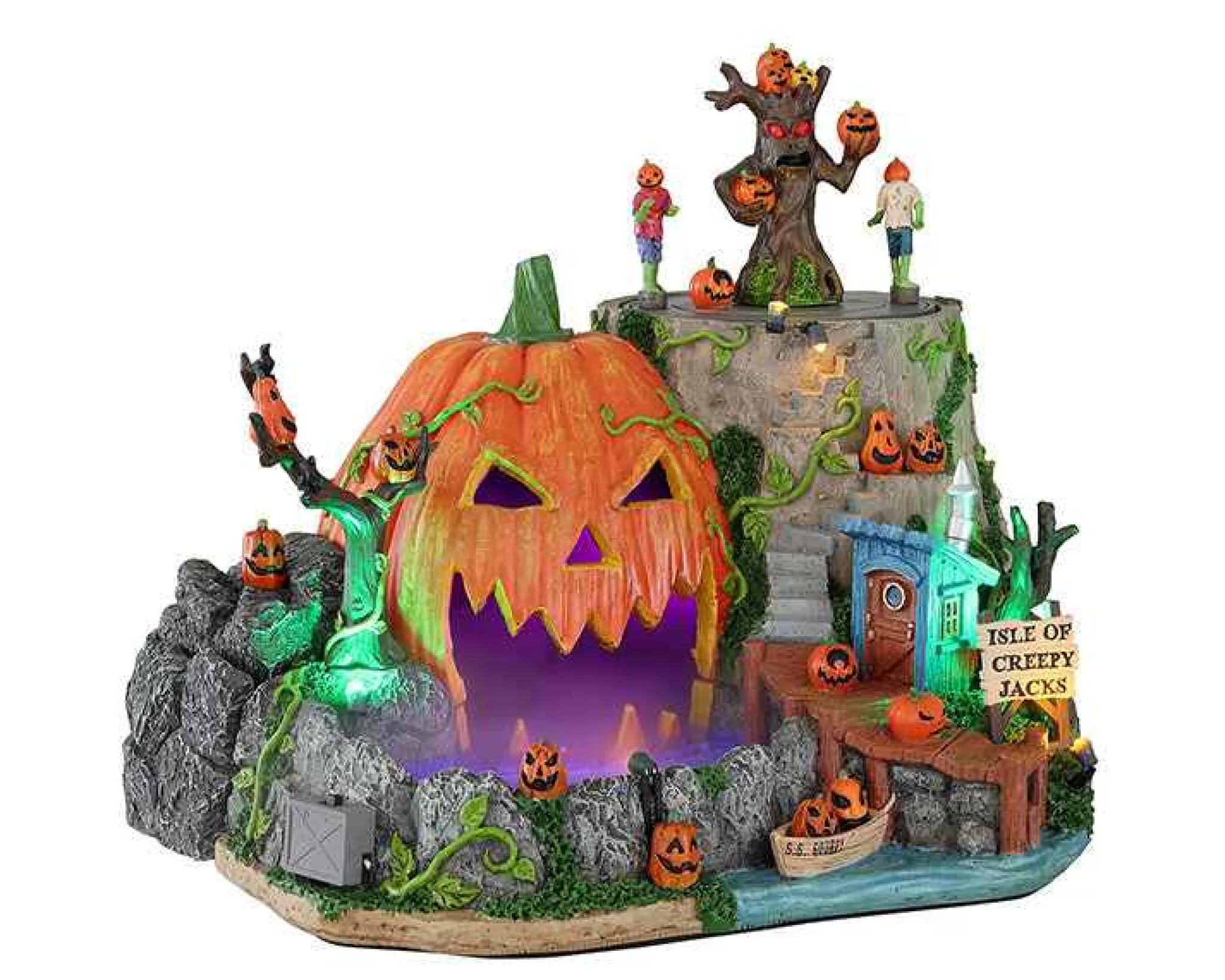 Lemax Village Collection Isle Of Creepy Jacks, With 4.5V Adaptor #14824