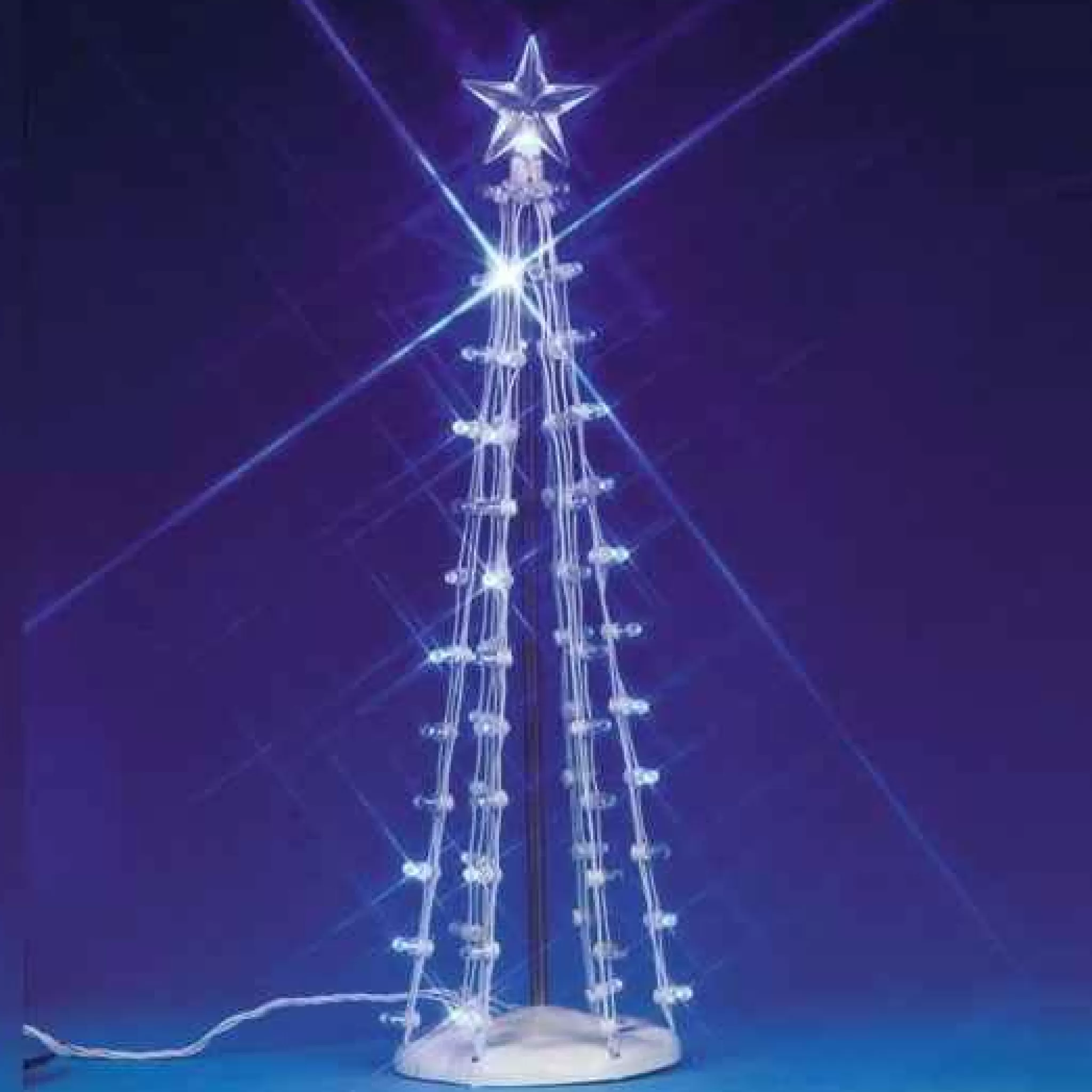 Lemax Village Collection Lighted Silhouette Tree Blue Large #74657