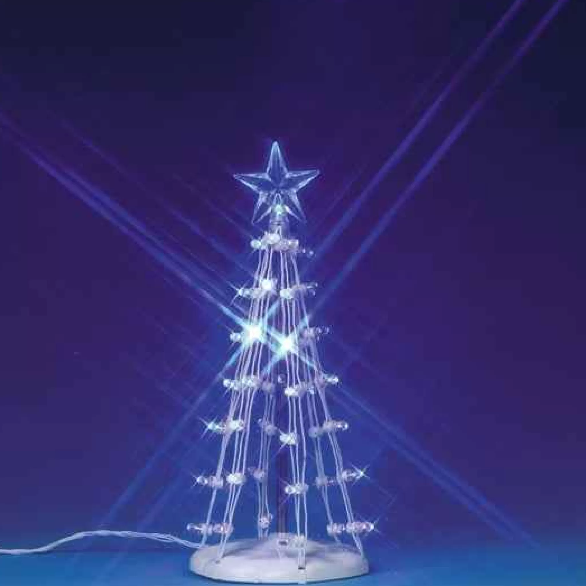Lemax Village Collection Lighted Silhouette Tree Blue Medium #74658