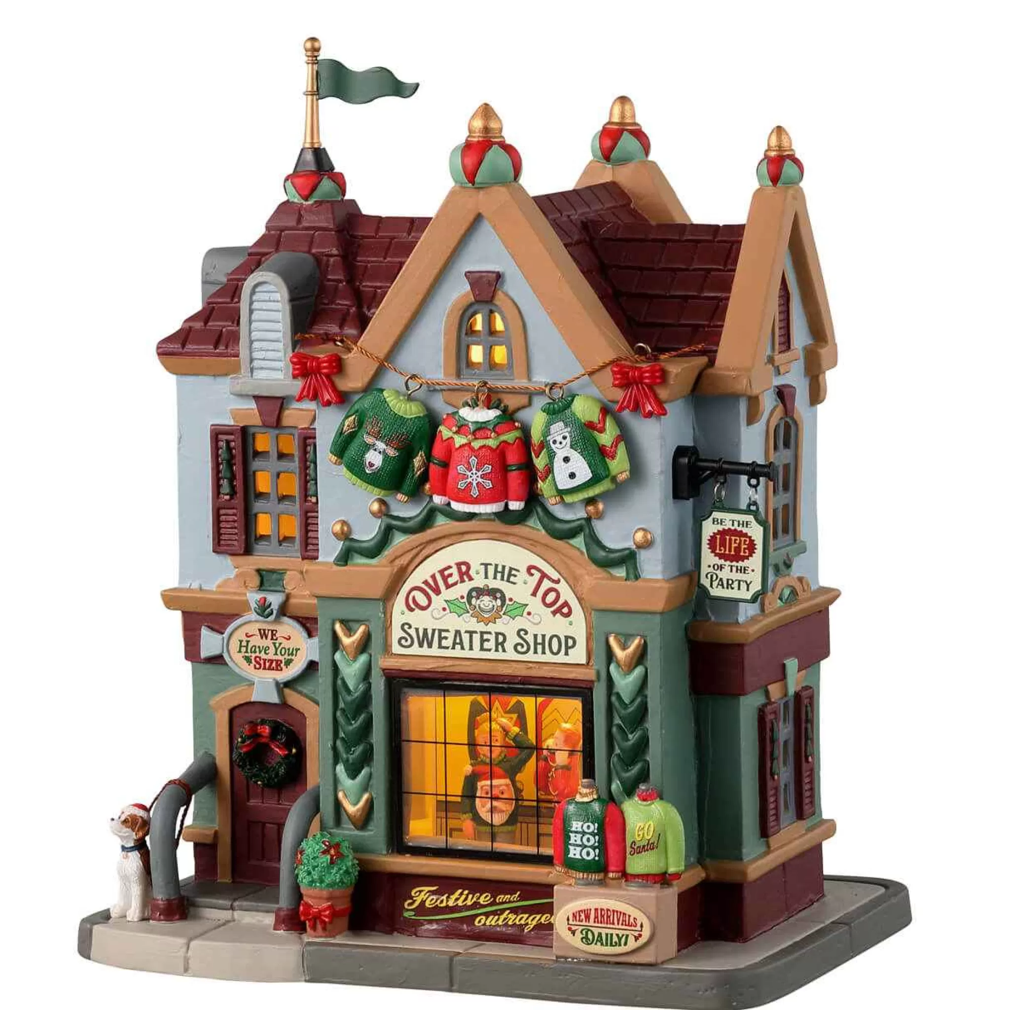 Lemax Village Collection Over The Top Sweater Shop #35061