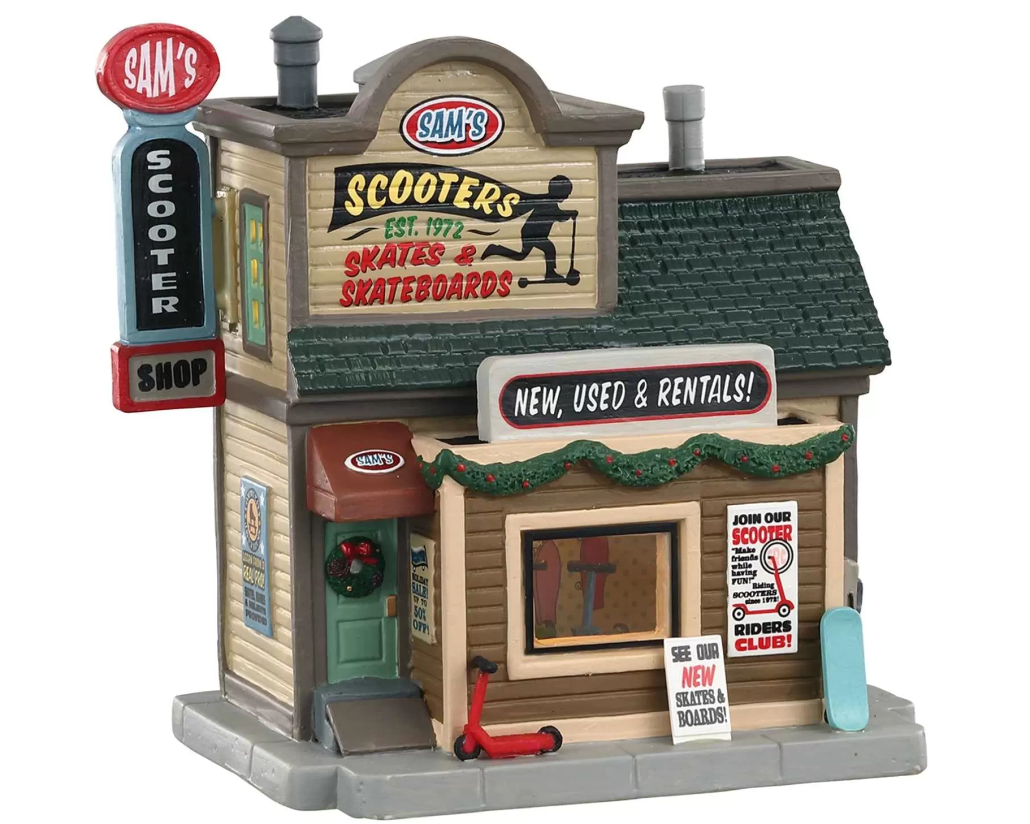 Lemax Village Collection Sam's Scooter Shop #05639