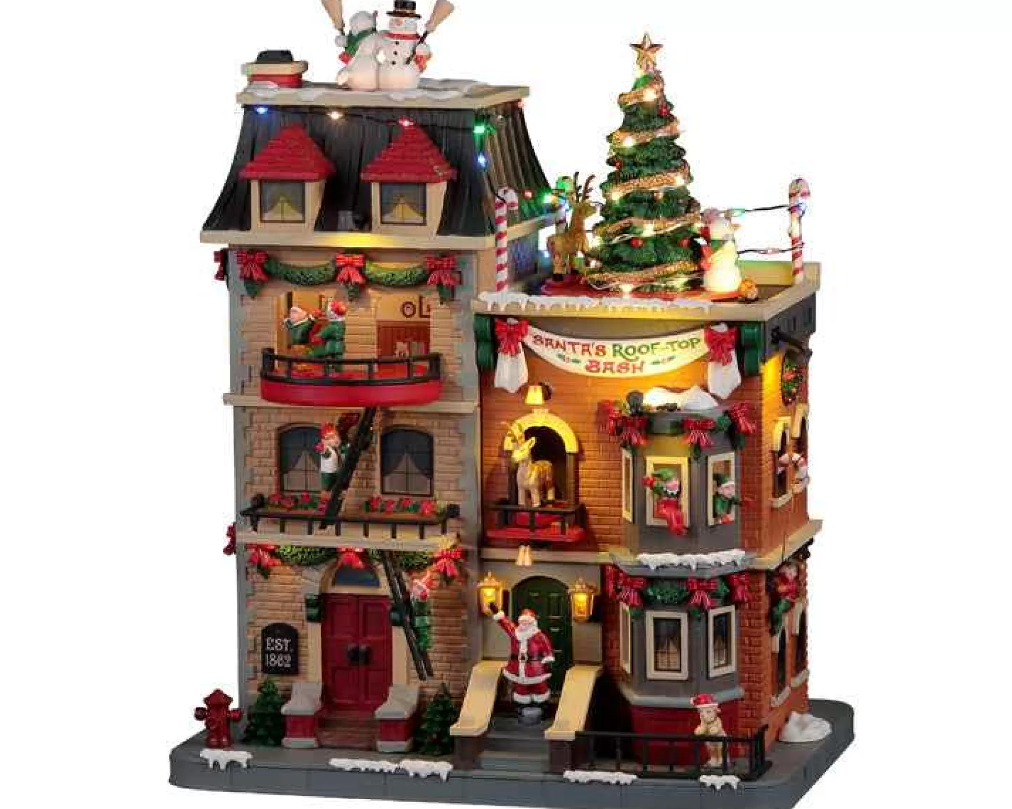 Lemax Village Collection Santa's Rooftop Bash, With 4.5V Adaptor #25861