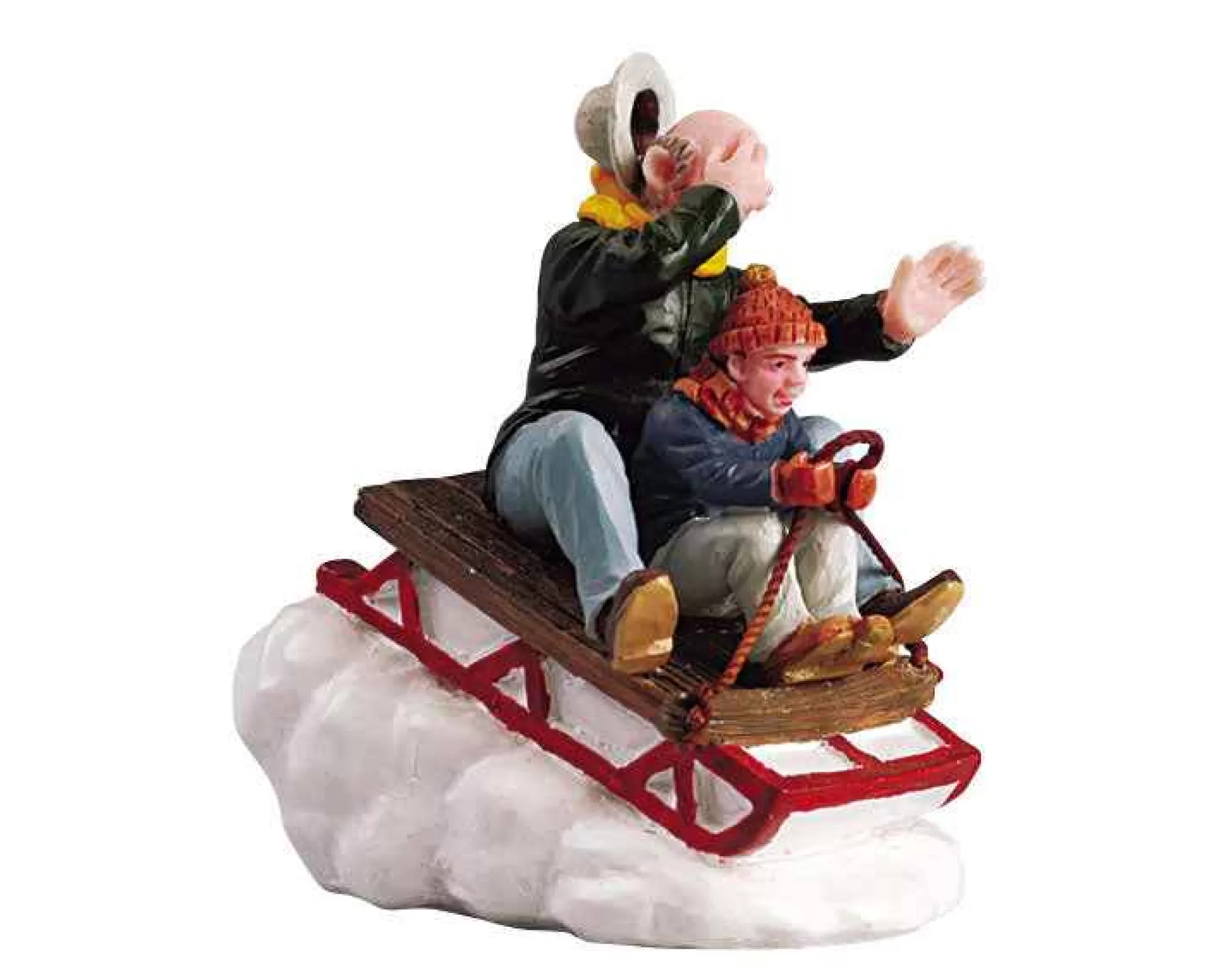 Lemax Village Collection Sledding With Gramps #52084