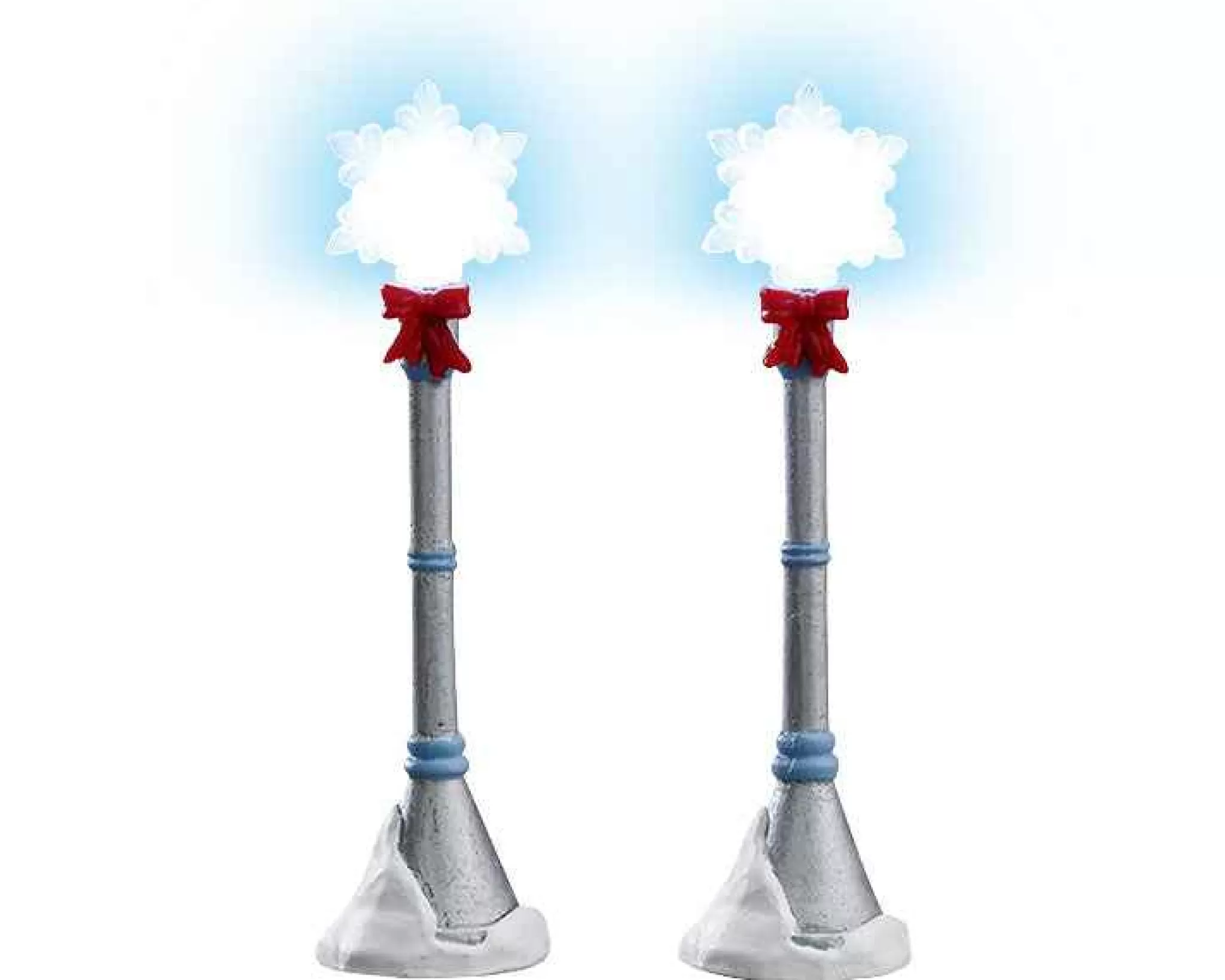 Lemax Village Collection Snowflake Lamp Post, Set Of 2, B/O #74228