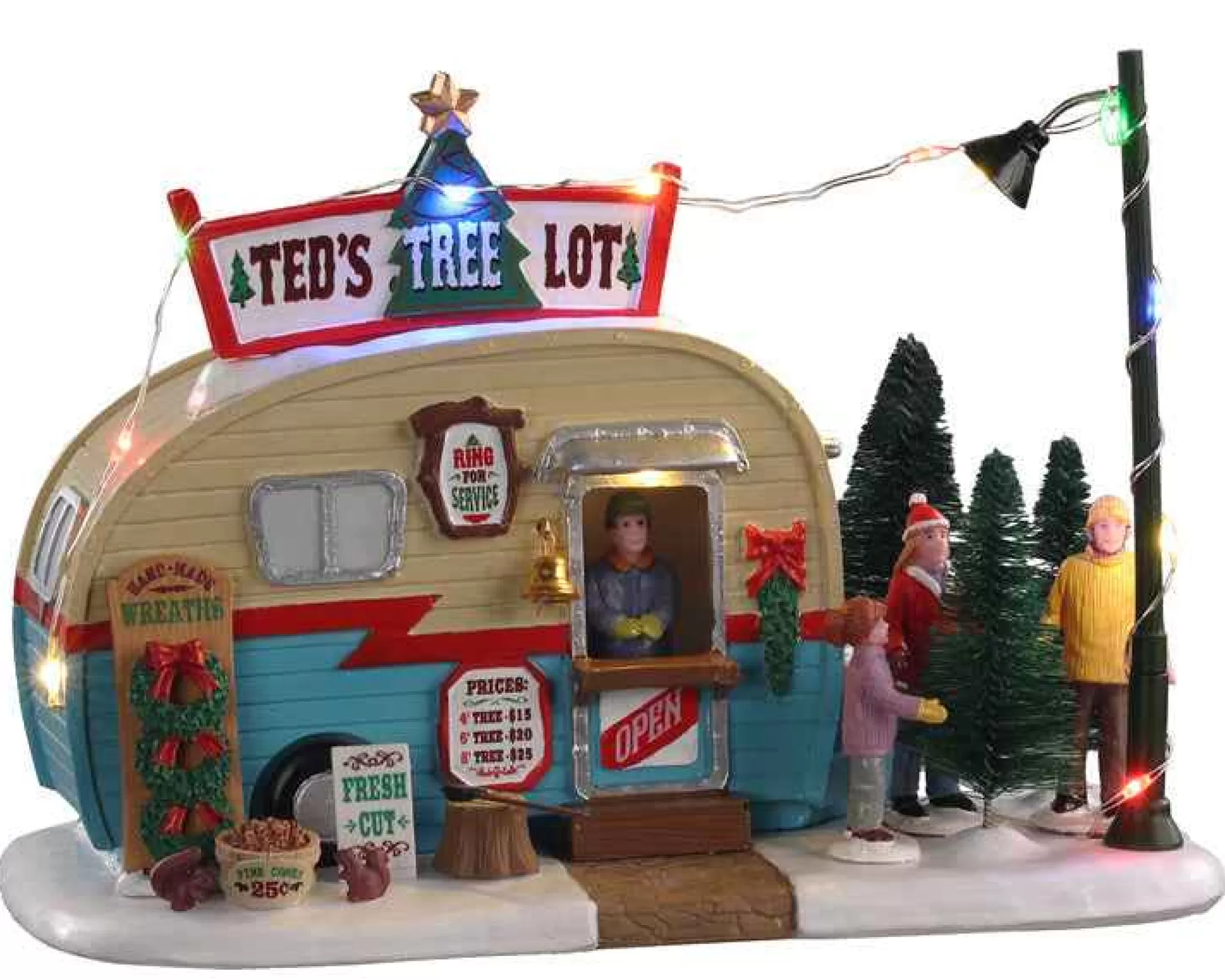 Lemax Village Collection Ted's Tree Lot, B/O Table Accent #04746