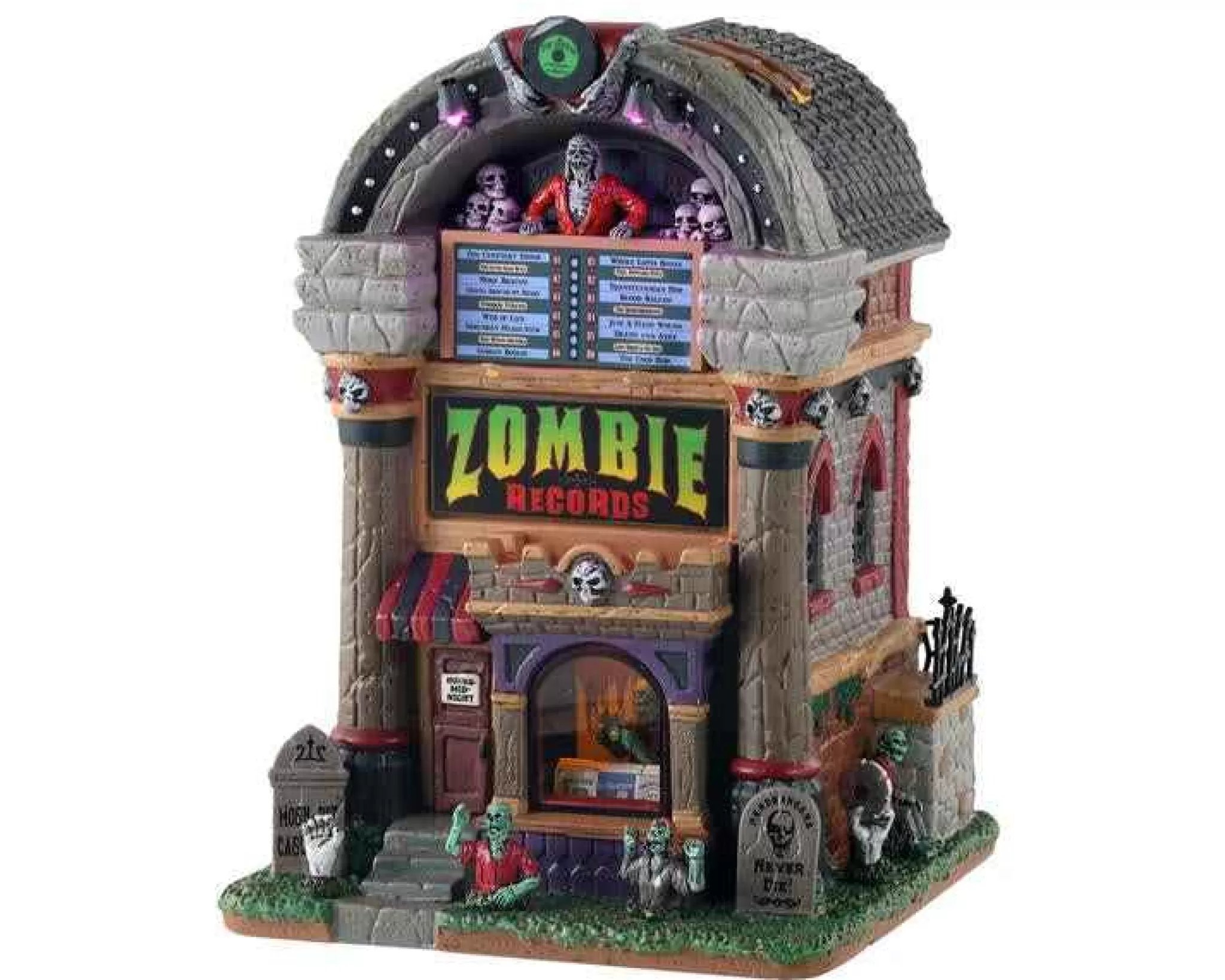 Lemax Village Collection Zombie Records, With 4.5V Adaptor #15726