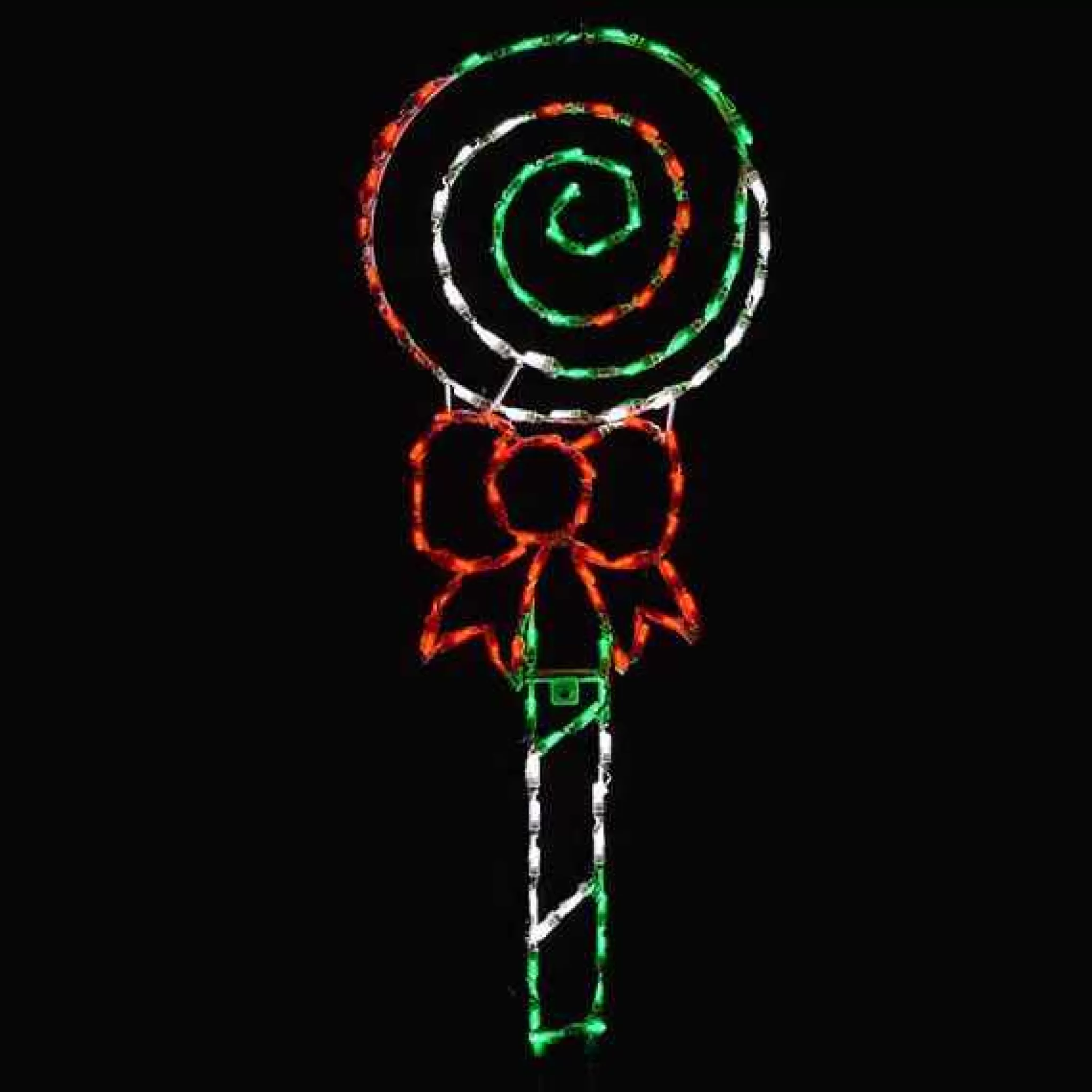 Brite Ideas Lollipop Swirl Red Green And White #Led-Pop2