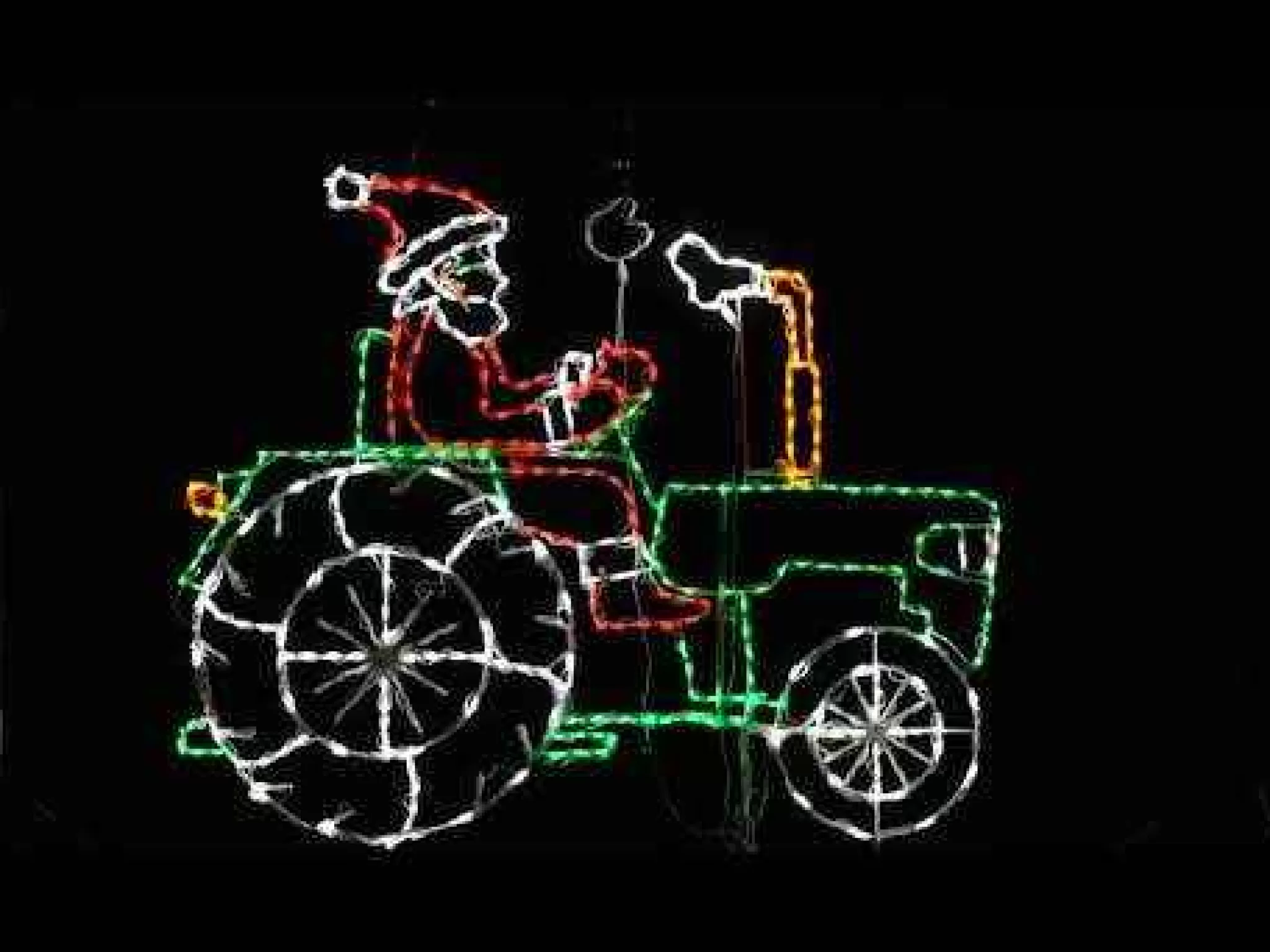 Brite Ideas Santa On Tractor #Led-Trctr