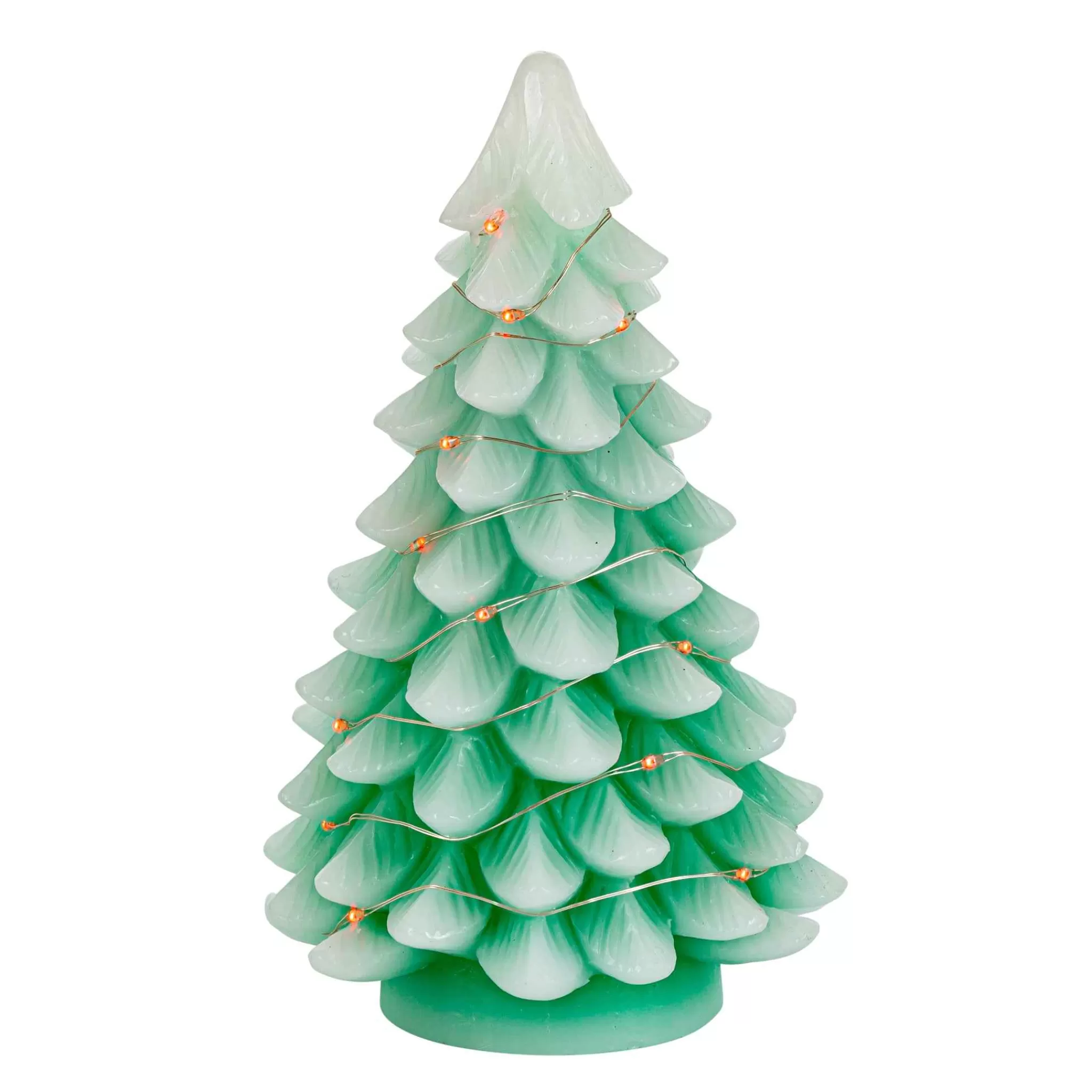 Gerson International Set Of 2 9.05-In H Battery- Operated Lighted Green Christmas Tree With Color Changing Led Lights