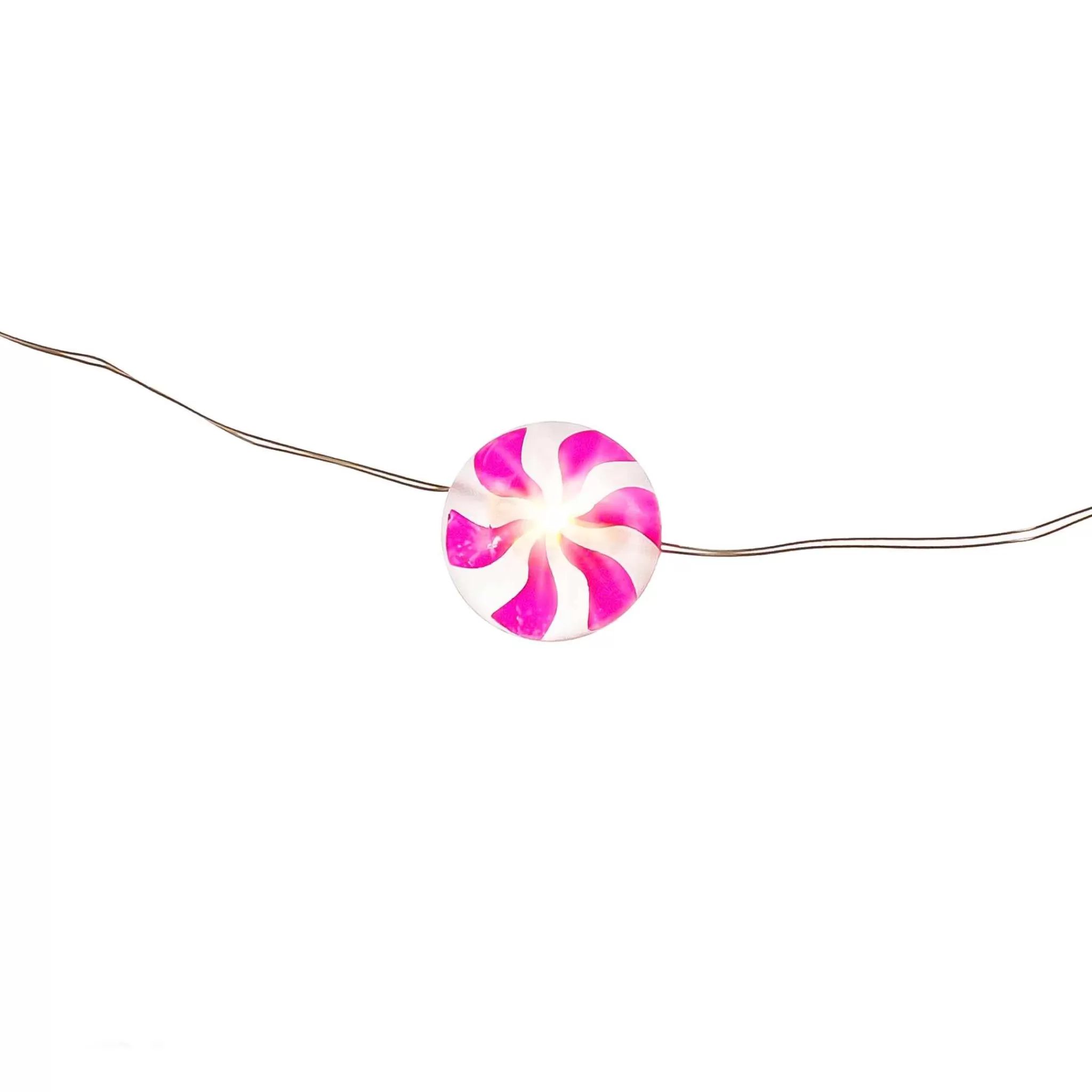 Gerson International Set Of 3 10Ft L Battery Operated Acrylic Candy Cane Micro Led Light String, 30 Warm White Lights