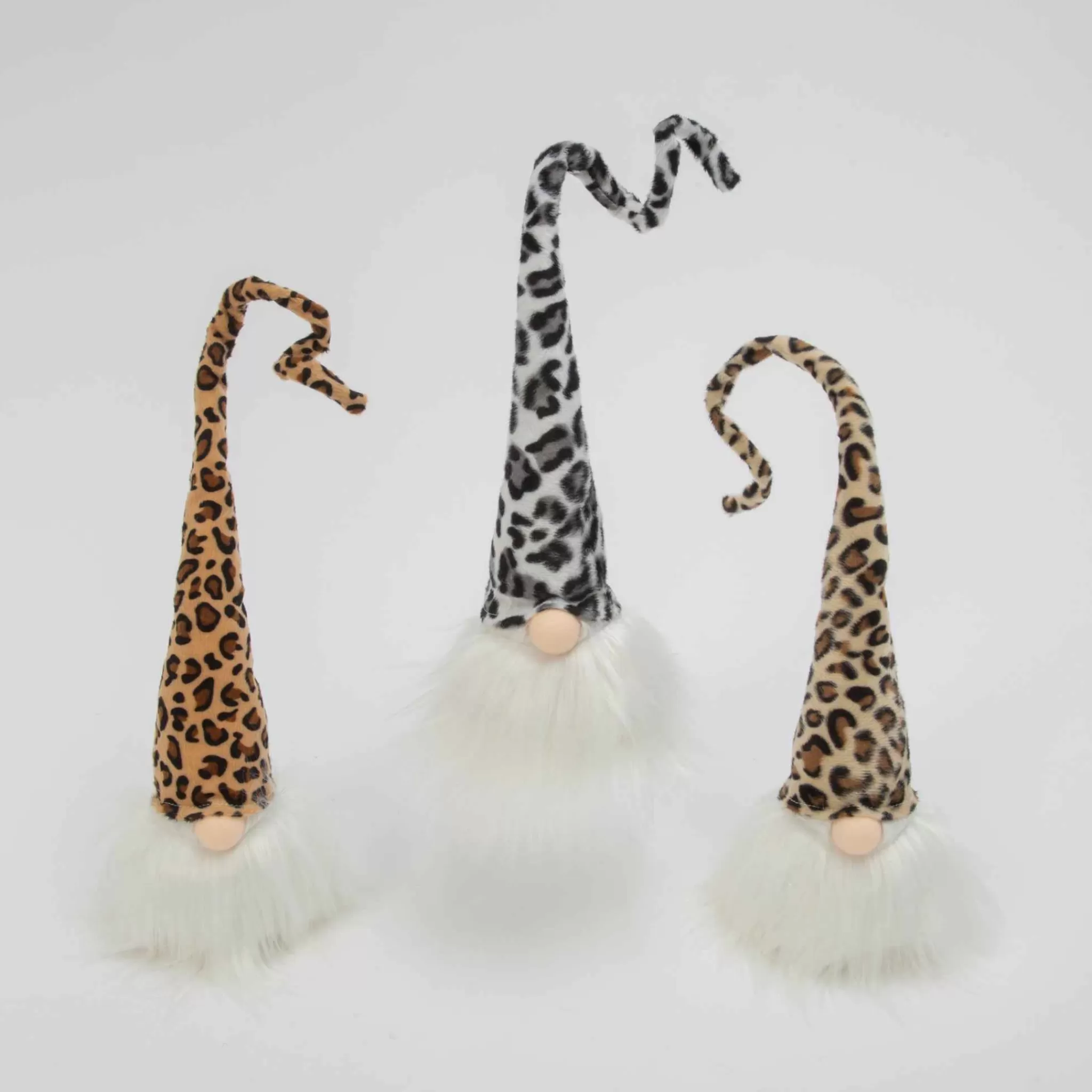 Gerson International Set Of 3 Leopard Print Gnomes