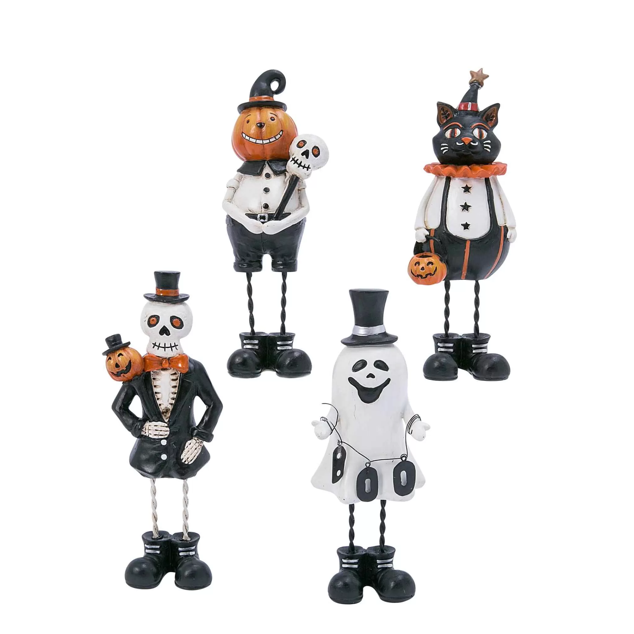 Gerson International Set Of 4 6-In High Resin Halloween Figurines